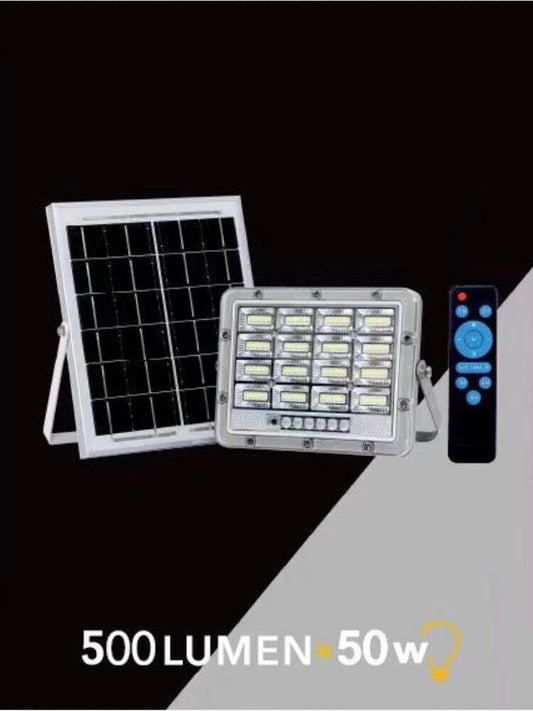 50 W FARO LED PANNELLO SOLARE RICARICABILE ILLUMINATORE LUCE BIANCA TELECOMANDO