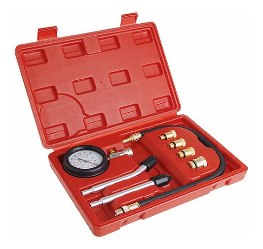 KIT TESTER MANOMETRO CONTROLLO PRESSIONE COMPRESSIONE PISTONE MOTORE CILINDRI