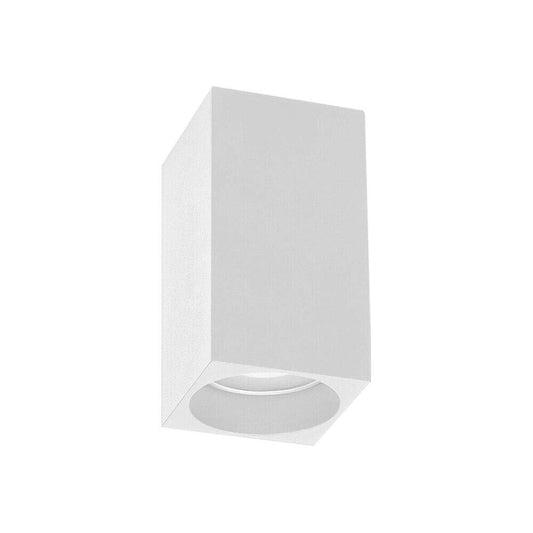 PORTAFARETTO DA SOFFITTO IN GESSO ATTACCO GU10 PORTA FARETTO A CUBO BIANCO