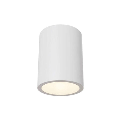 PORTAFARETTO DA SOFFITTO IN GESSO ATTACCO GU10 PORTA FARETTO A CILINDRO BIANCO