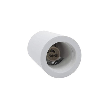 PORTAFARETTO DA SOFFITTO IN GESSO ATTACCO GU10 PORTA FARETTO A CILINDRO BIANCO