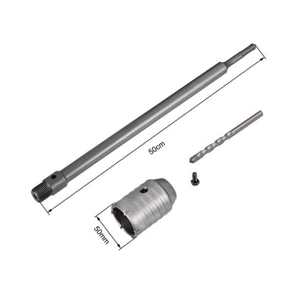 FRESA A TAZZA PER MURO 50 MM ASTA PROLUNGA 50 CM DA TRAPANO SDS PLUS