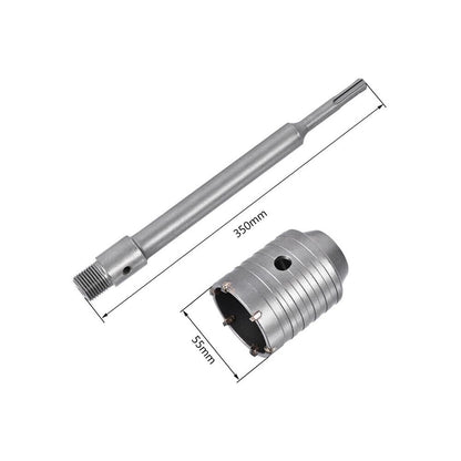 FRESA PER MURO A TAZZA 55 MM ASTA PROLUNGA 35 CM ATTACCO TRAPANO SDS PLUS