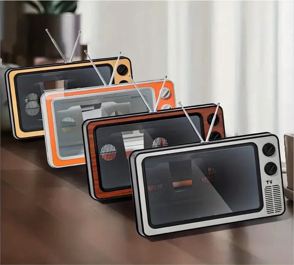 LENTE D’INGRANDIMENTO 3D AMPLIFICATORE SCHERMO 12" SMARTPHONE TV STILE RETRÒ