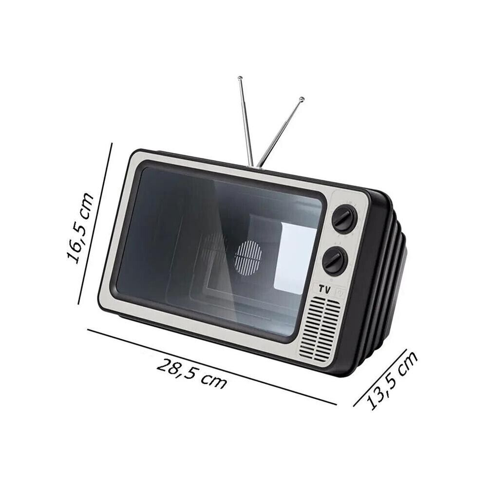 LENTE D’INGRANDIMENTO 3D AMPLIFICATORE SCHERMO 12" SMARTPHONE TV STILE RETRÒ