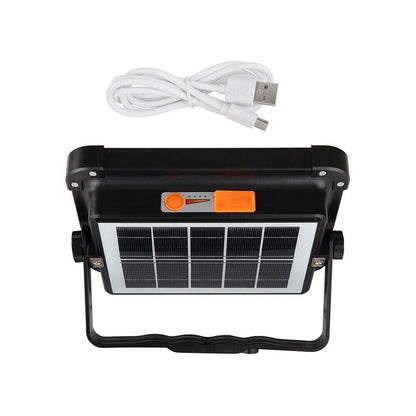 FARO LED PANNELLO SOLARE RICARICABILE PROIETTORE FARETTO 200 WATT USB PAWER BANK
