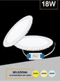 PANNELLO LED A INCASSO FARETTO SLIM 18 WATT 3 COLORI LUCE BIANCA CALDA NATURALE