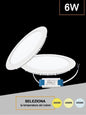 PANNELLO LED A INCASSO FARETTO SLIM 6 WATT 3 COLORI LUCE BIANCA CALDA NATURALE