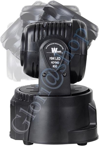 FARO 7 LED RGB DISCOTECA PROIETTORE LUCE ROTANTE EFFETTI STROBO RITMO MUSICA DMX