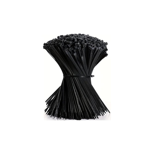 200 PEZZI FASCETTE ELETTRICISTA FASCETTA DI CABLAGGIO 2.5 MM 10 CM IN NYLON NERO
