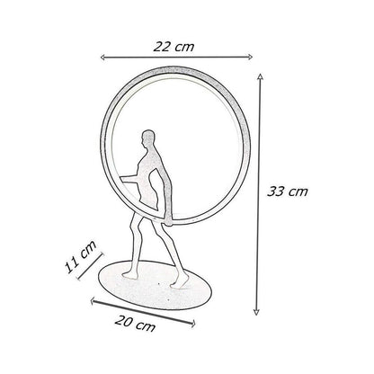 LAMPADA LED LUCE CALDA LUME DA TAVOLO SCRIVANIA 9 W SCULTURA CORPO UMANO MODERNO