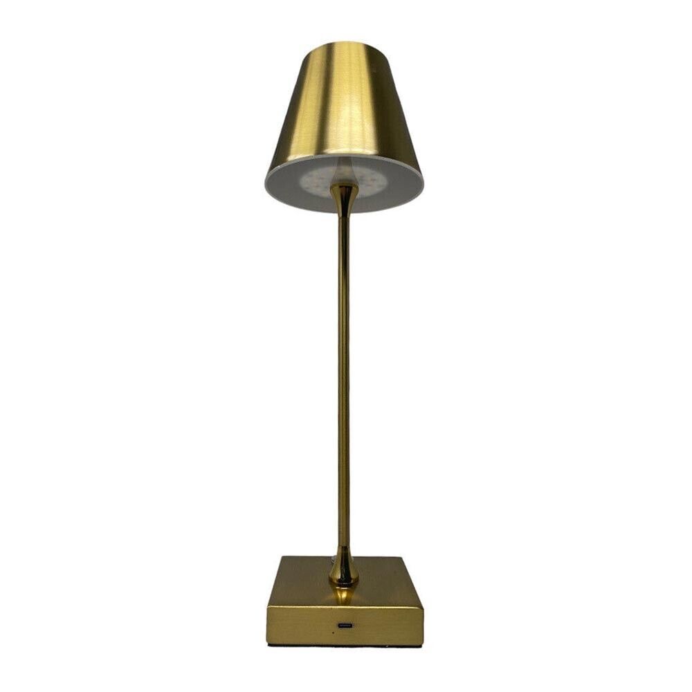 LAMPADA DA TAVOLO RICARICABILE USB LUCE BIANCA CALDA NATURALE LUME 10 W BRONZO