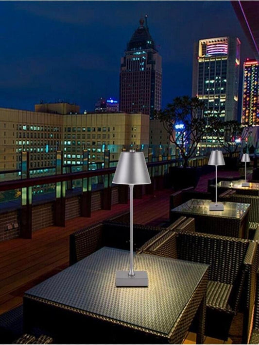 LAMPADA RICARICABILE USB 10 W LUCE BIANCA CALDA NATURALE LUME DA TAVOLO GRIGIO