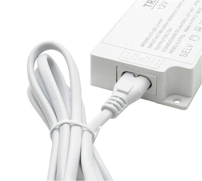 ALIMENTATORE SLIM TRASFORMATORE DA 230V A 12V 24 W PER STRISCIA LED SENSORI LUCI