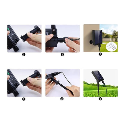 CATENA LUMINOSA 30 MT LUCI NATALIZI CON PANNELLO SOLARE MINILUCCIOLA 300 LED RGB