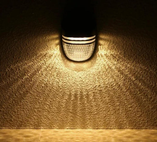 FARETTO LED PANNELLO SOLARE 3 WATT LUCE CALDA RICARICABILE SENSORE CREPUSCOLARE