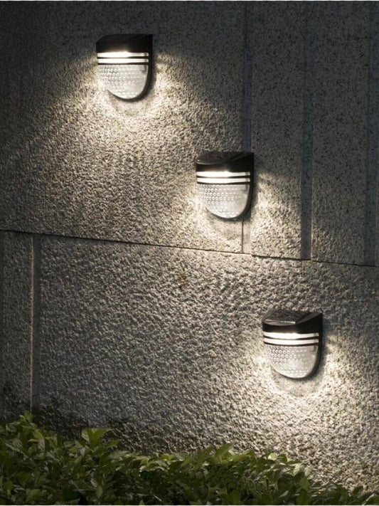 FARETTO LED PANNELLO SOLARE 3 WATT LUCE BIANCA RICARICABILE SENSORE CREPUSCOLARE