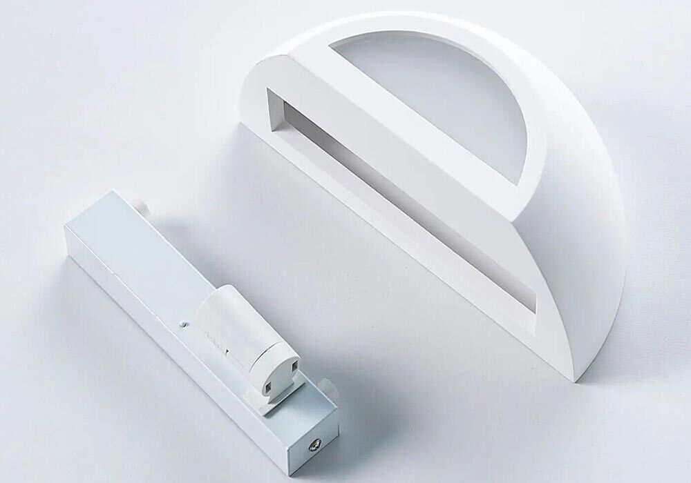 APPLIQUE DA PARETE COPPA IN GESSO VERNICIABILE ATTACCO R7S LUCE DOPPIA EMISSIONE