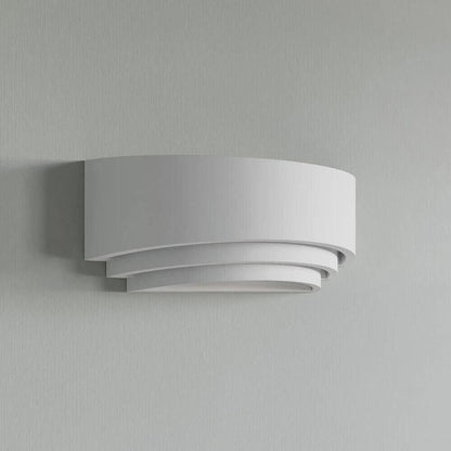 APPLIQUE DA PARETE IN GESSO VERNICIABILE ATTACCO R7S LUCE DOPPIA EMISSIONE