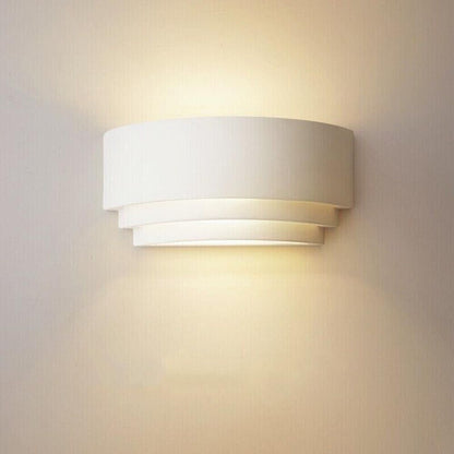APPLIQUE DA PARETE IN GESSO VERNICIABILE ATTACCO R7S LUCE DOPPIA EMISSIONE