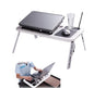 TAVOLINO PORTATILE SUPPORTO 2 VENTOLE TAVOLO PIEGHEVOLE BASE PORTA