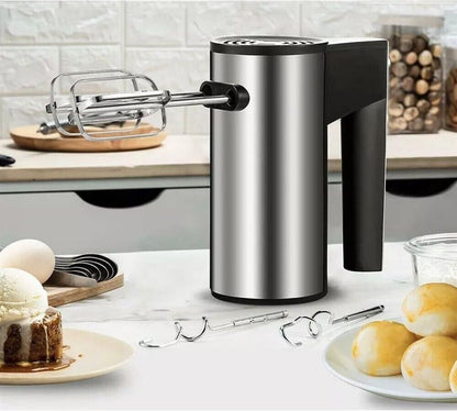 SBATTITORE ELETTRICO FRULLATORE IMPASTATORE FRUSTE ACCIAIO INOX 5 VELOCITÀ 450W