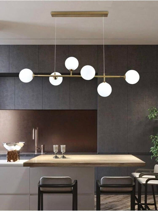 LAMPADARIO A SOSPENSIONE 6 SFERE SFERA ATTACCO G9 MODERNO