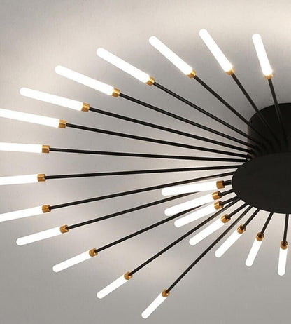 PLAFONIERA LED LUCE BIANCA 6500K 21 WATT LAMPADARIO DA SOFFITTO A RAGGI C33NF