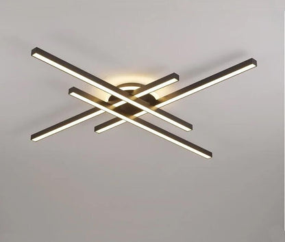 PLAFONIERA LED LUCE NATURALE 4000K LAMPADARIO 45 WATT MODERNO NERO PN21NN