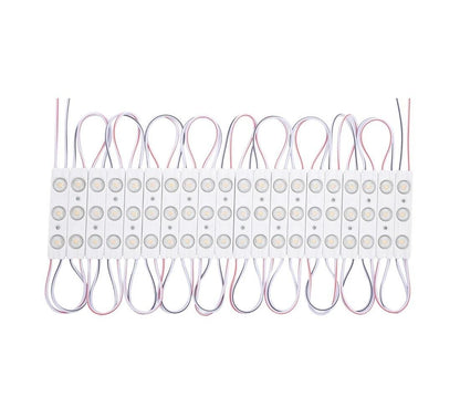 MODULO LED 12V 20 STRISCE PER INSEGNE TABELLE STRISCIA LUCE CALDA 3000K