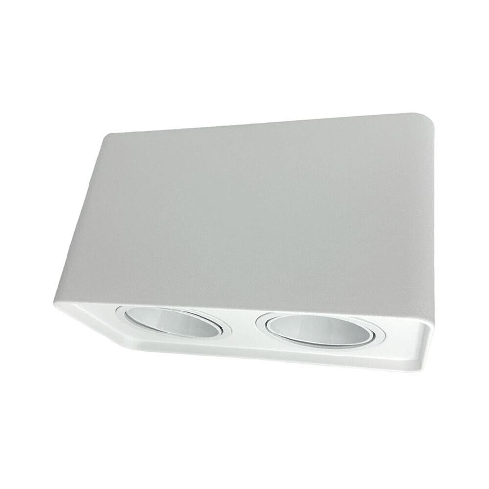 PORTA FARETTO DOPPIO SUPPORTO ORIENTABILE MONTAGGIO DA SOFFITTO BIANCO P342B
