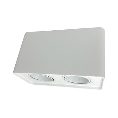 PORTA FARETTO DOPPIO SUPPORTO ORIENTABILE MONTAGGIO DA SOFFITTO BIANCO P342B