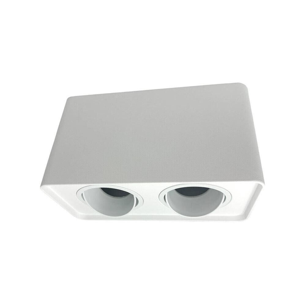 PORTA FARETTO DOPPIO SUPPORTO ORIENTABILE MONTAGGIO DA SOFFITTO BIANCO P342B