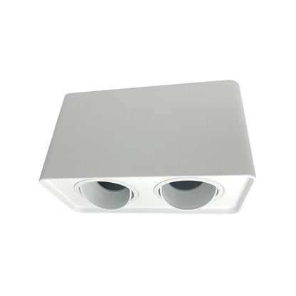 PORTA FARETTO DOPPIO SUPPORTO ORIENTABILE MONTAGGIO DA SOFFITTO BIANCO P342B