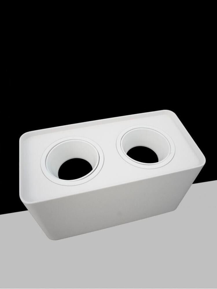 PORTA FARETTO DOPPIO SUPPORTO ORIENTABILE MONTAGGIO DA SOFFITTO BIANCO P342B