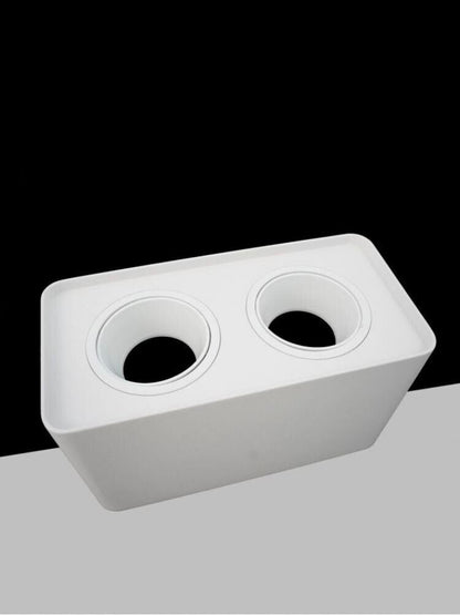 PORTA FARETTO DOPPIO SUPPORTO ORIENTABILE MONTAGGIO DA SOFFITTO BIANCO P342B