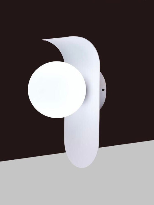 APPLIQUE A PARETE LAMPADA IN METALLO BIANCO SFERA G9 STILE MODERNO AQ46