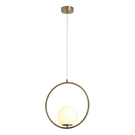 LAMPADARIO A SOSPENSIONE SFERA IN VETRO ATTACCO G9 MODERNO BRONZO