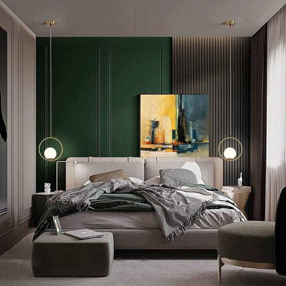 LAMPADARIO A SOSPENSIONE SFERA ATTACCO G9 MODERNO BRONZO