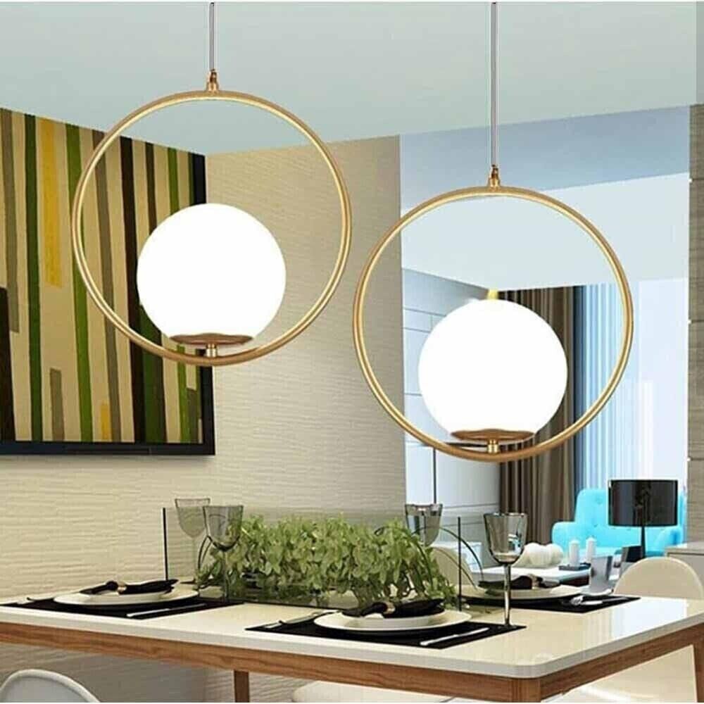 LAMPADARIO A SOSPENSIONE SFERA ATTACCO G9 MODERNO BRONZO
