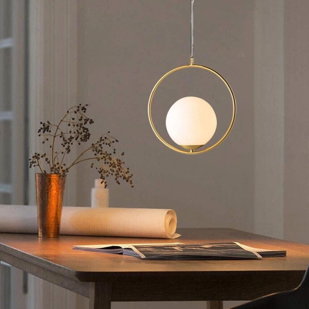 LAMPADARIO A SOSPENSIONE SFERA ATTACCO G9 MODERNO BRONZO