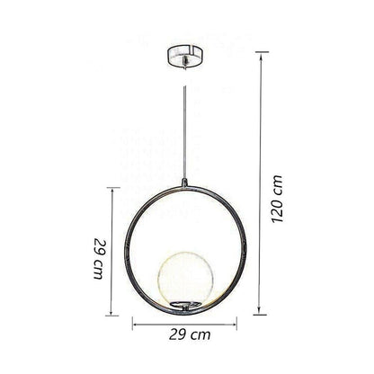 LAMPADARIO A SOSPENSIONE SFERA ATTACCO G9 MODERNO BRONZO