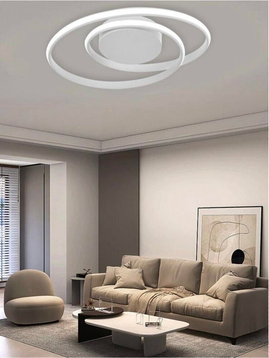 PLAFONIERA LED LUCE BIANCA 32 WATT LAMPADARIO DA SOFFITTO CERCHIO A SPIRALE PN20
