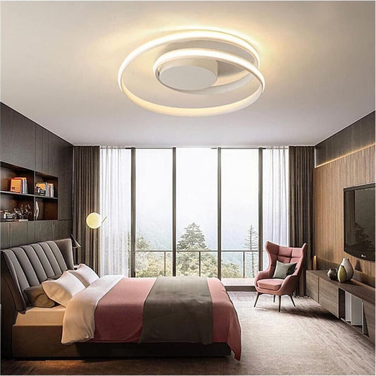PLAFONIERA LED LUCE NATURALE 32 WATT LAMPADARIO DA SOFFITTO CERCHIO SPIRALE PN20