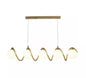LAMPADARIO A SOSPENSIONE DA SOFFITTO TWIST 5 X SFERA IN VETRO BIANCO G9 BRONZO
