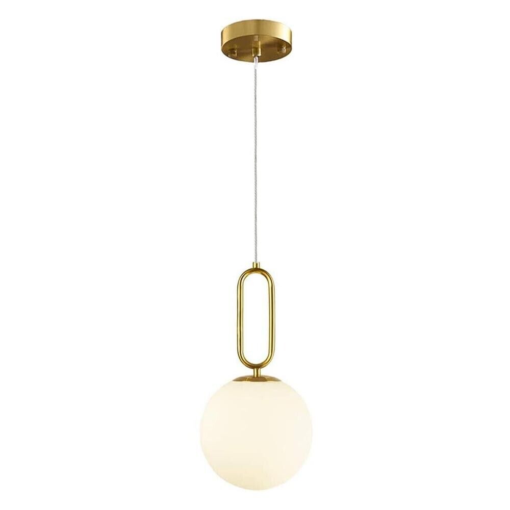 LAMPADARIO A SOSPENSIONE SFERA IN VETRO ATTACCO G9 BRONZO STILE MODERNO A96