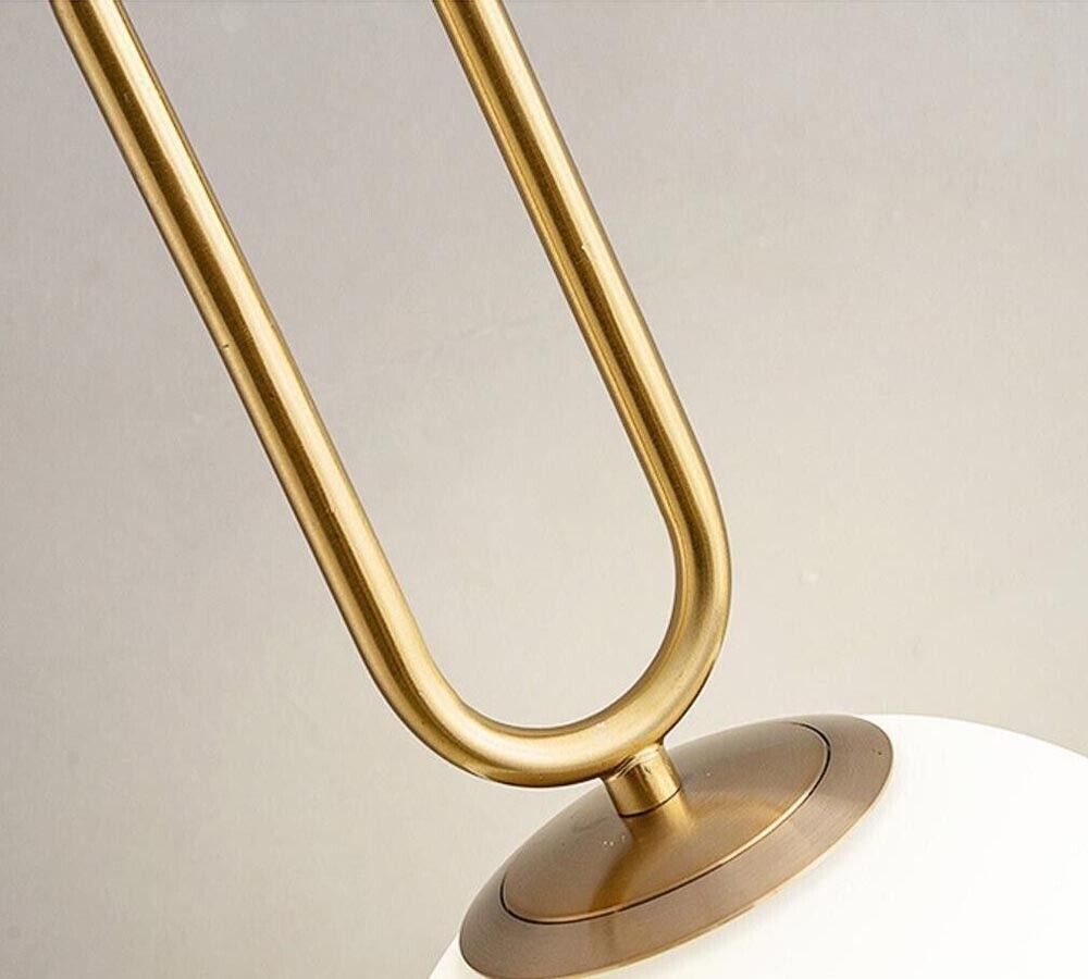 LAMPADARIO A SOSPENSIONE SFERA IN VETRO ATTACCO G9 BRONZO STILE MODERNO A96