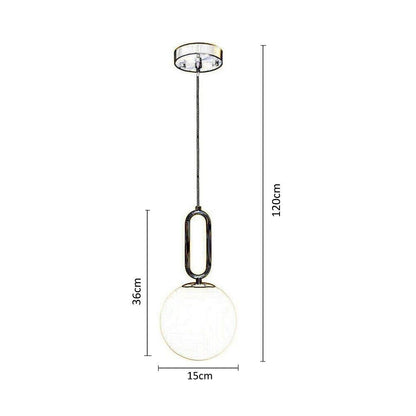 LAMPADARIO A SOSPENSIONE SFERA IN VETRO ATTACCO G9 BRONZO STILE MODERNO A96