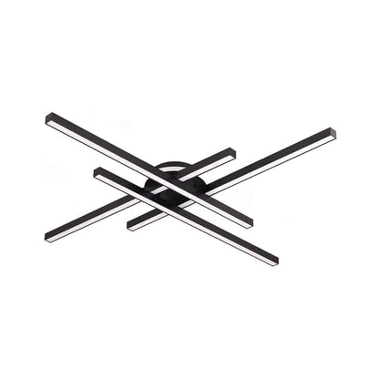 PLAFONIERA LED LUCE BIANCA 6500K LAMPADARIO 45 WATT MODERNO NERO PN21NF