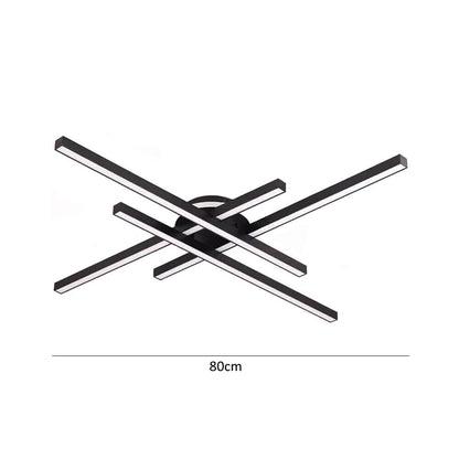 PLAFONIERA LED LUCE BIANCA 6500K LAMPADARIO 45 WATT MODERNO NERO PN21NF